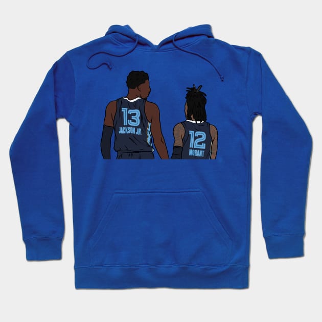 Jaren Jackson Jr and Ja Morant Hoodie by rattraptees